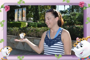 Soarin' Diva with a magic shot holding Chip. I used a Chip & Mrs. Potts border on this as well.