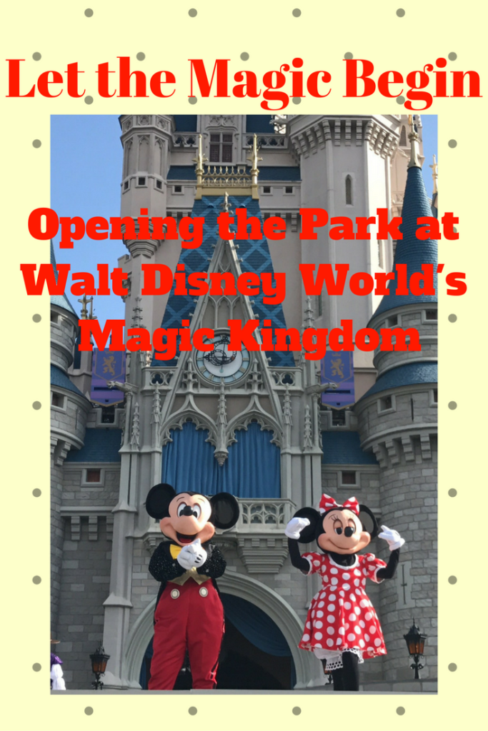 disney world magic kingdom park opening announcement