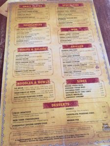 Yak & Yeti Restaurant Menu at Disney's Animal Kingdom