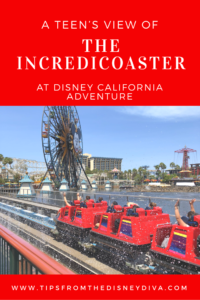 A teen's view of the Incredicoaster at Disneyland California Adventure