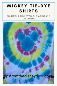 Mickey Tie-Dye Shirts - Making #DisneyMagicMoments at Home